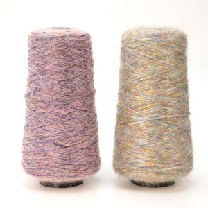 Air yarn 1/4NM Multi Colored knitting for sweaters Acrylic Blended Yarn for Crochet and Knitting Fluffy yarn for weaving