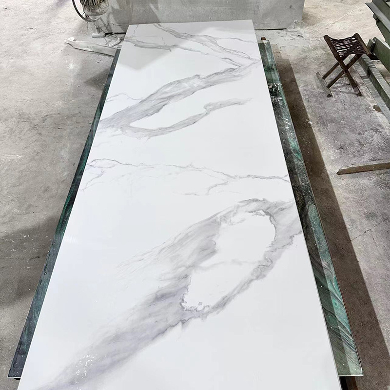 high gloss 3d printing uv  board pvc marble board stone plastic uv plate waterproof uv marble board