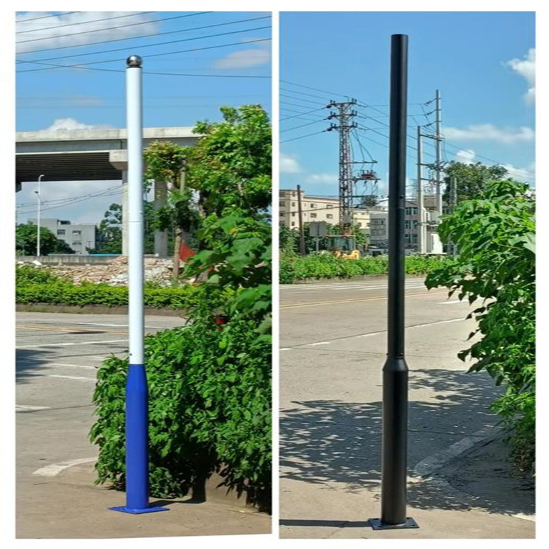 Hot Sale 2.5m 3m 3.5m 4m 5m 6m Q235 Steel Split Light Pole with Anchor for Outdoor Lamp Post Street Light