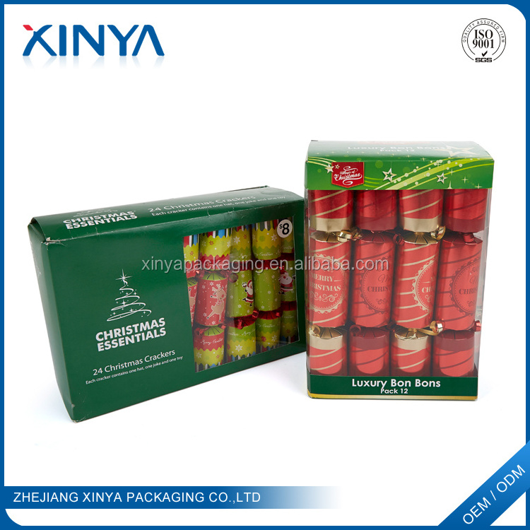 XINYA Promotional Gift Adult International Christmas Paper Crackers Indoor Fireworks Packaging