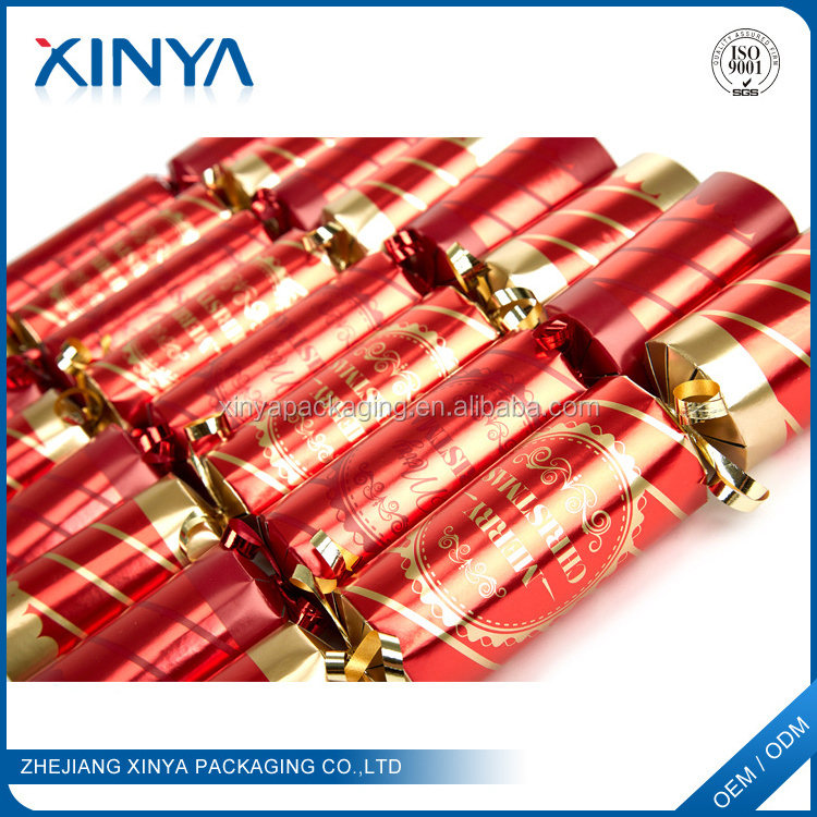 XINYA Promotional Gift Adult International Christmas Paper Crackers Indoor Fireworks Packaging