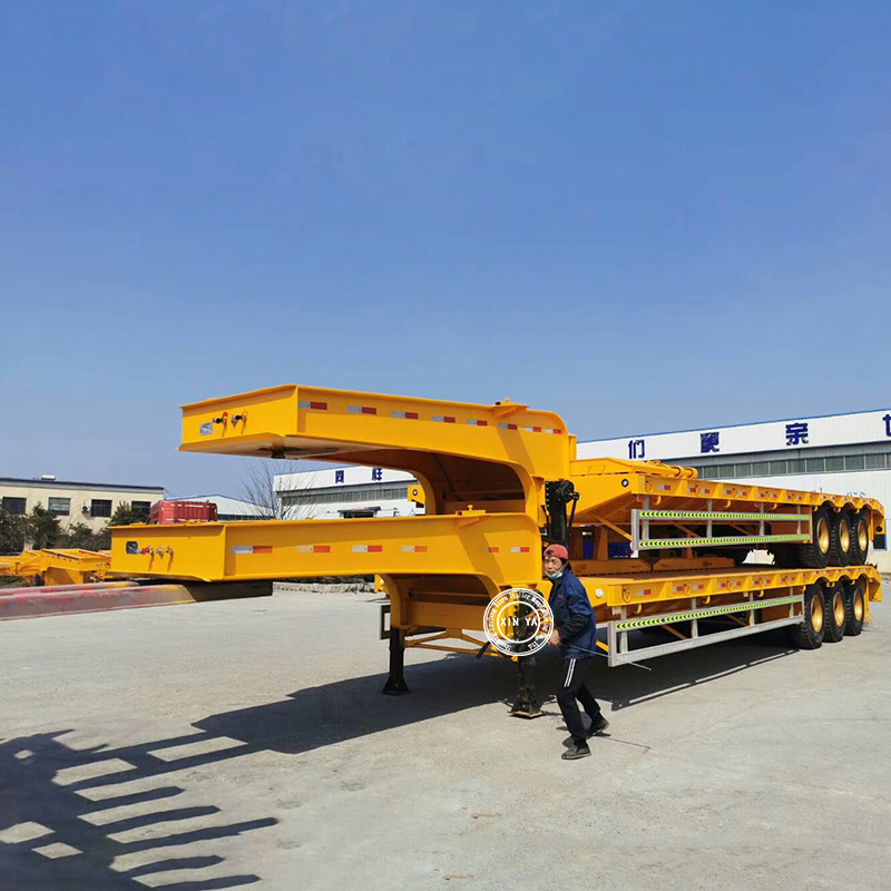 XINYA 3*13TON Axle  FUWA Brand 40ft side wall cargo transport low bed trailer for Philippines