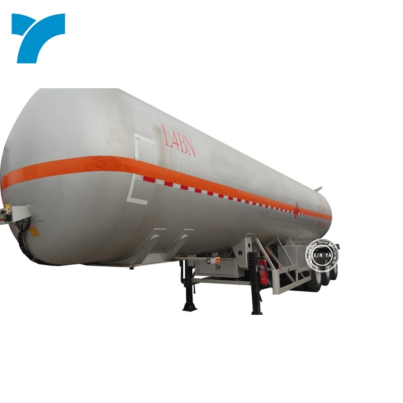 China XINYA Brand 3 Axles LNG Road Tanker Tank Truck Semi Trailer Truck