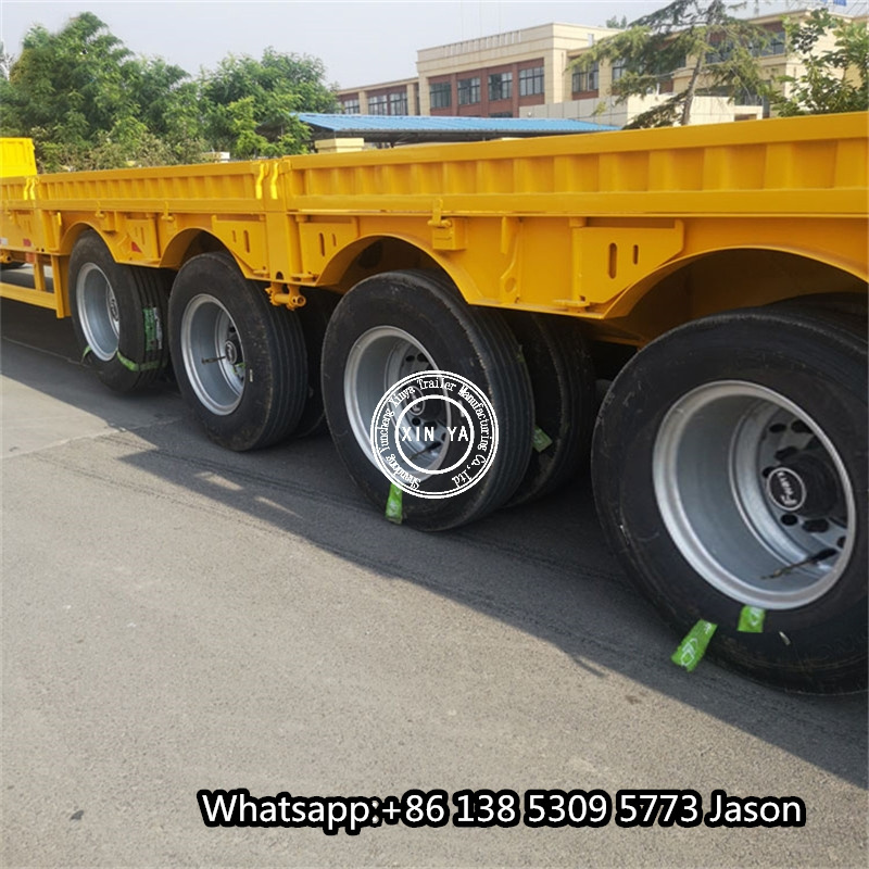 XINYA 3*13TON Axle  FUWA Brand 40ft side wall cargo transport low bed trailer for Philippines