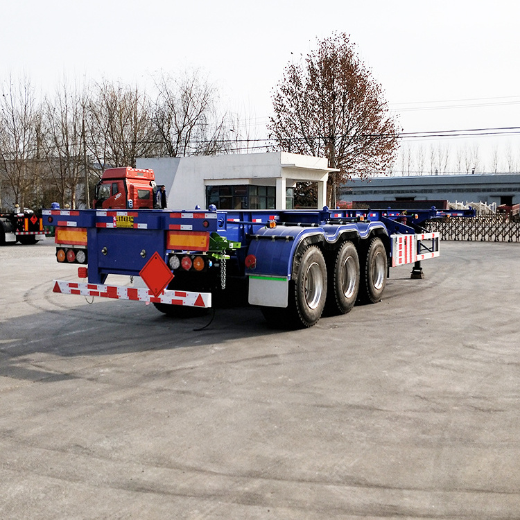 China trailers manufacture shipping container utility 20ft 40ft cargo skeleton container semi trailer truck