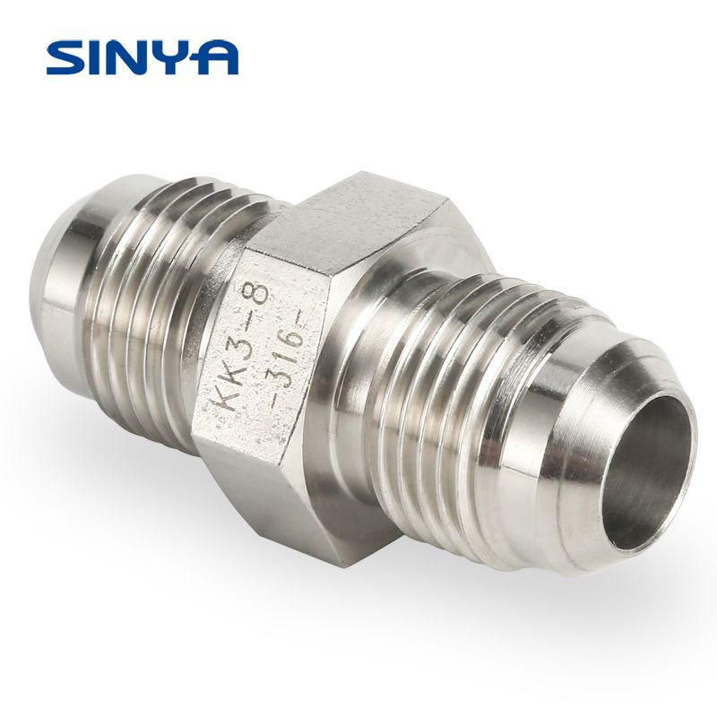 3/4JIC Nut Ferrule Compression Tube Fittings Hydraulic Stainless Steel 37 Degree Flare UnionTube Fittings Union JIC Fittings