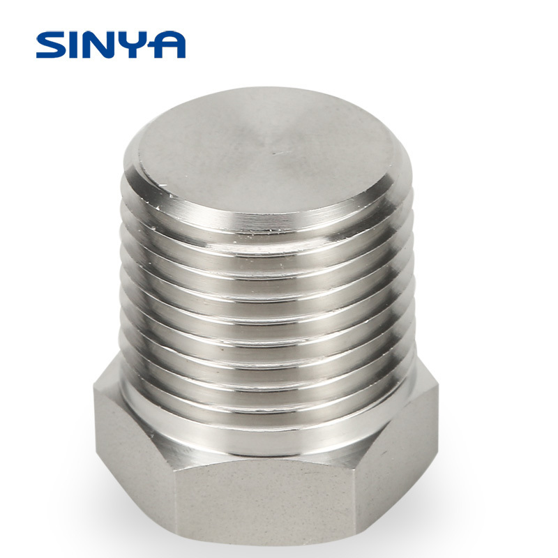 Blind 1/4 3/8 1/2 1 inch NPT BSPT Male Stainless steel 316 Monel Duplex 6Mo Instrumentation Pipe Fittings Hex Plug Solid Plug