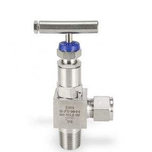 Instrumentation Bar Stock High Temperature Pressure Stainless steel 316L 6000 Psi 1/2" Compression Double Ferrule  Needle Valve