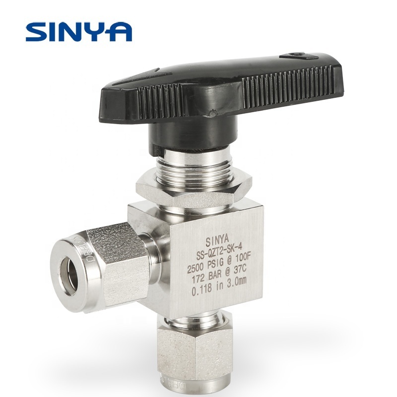 Drain Flow Control Valves Instrmentation Hydraulic 316SS Threaded High Pressure Straight Through 2-Way 2-pc Ball Valve