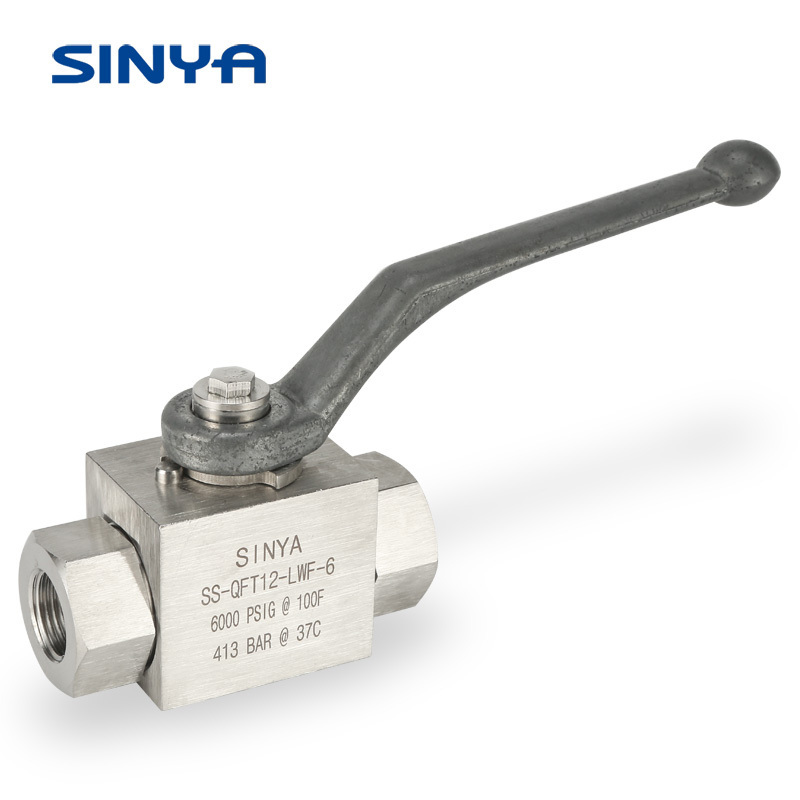 Drain Flow Control Valves Instrmentation Hydraulic 316SS Threaded High Pressure Straight Through 2-Way 2-pc Ball Valve