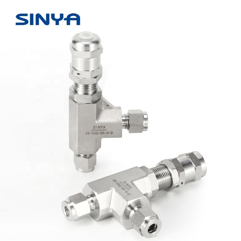 Swagelok Fitting Stainless Steel Adjustable High Pressure Compression Ends 6000 PSI Proportional Relief Valve Safety Valve