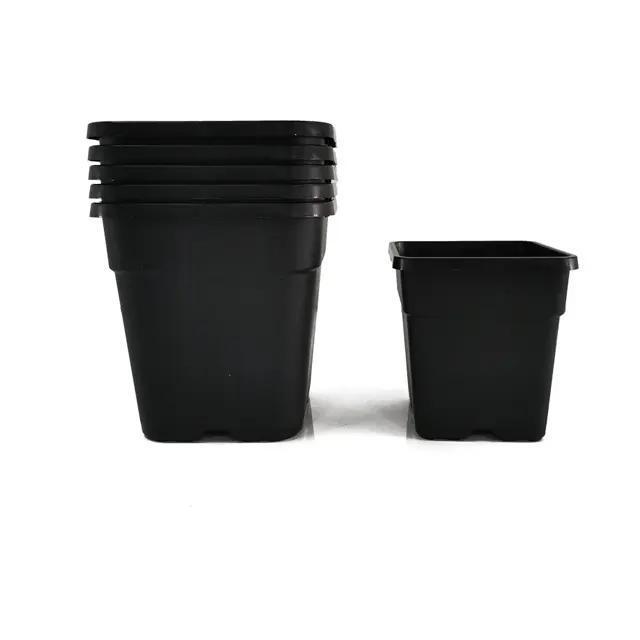 Ronbo  Black Square 1 2 3 5 7 10 Gallon Planting Plastic Nursery Plant Pots