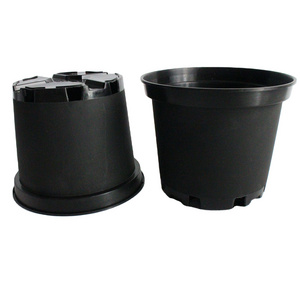 Hot Sell 1/2/3/5/7/10/15 Gallon Durable Black Plastic Nursery Pots