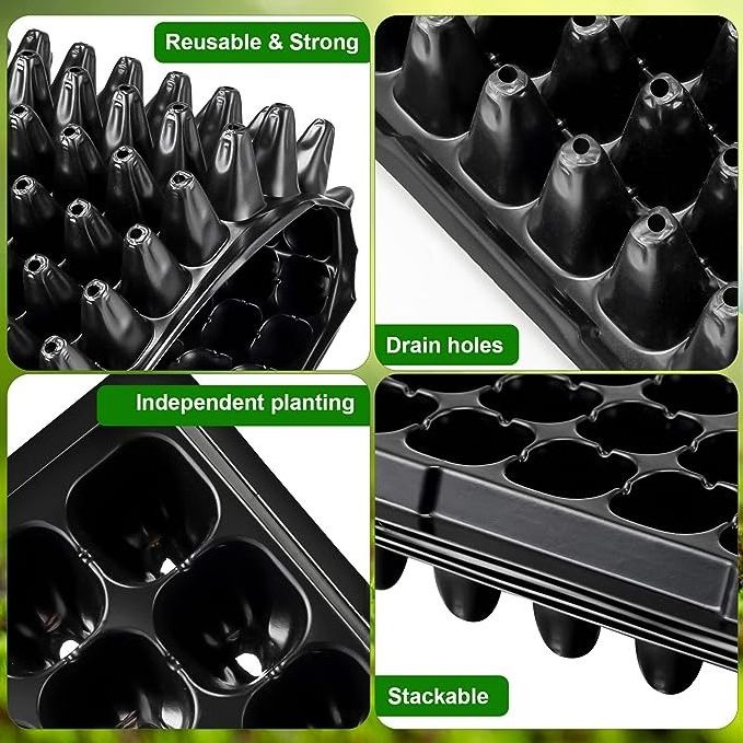 High Quality Plastic  Nursery 200 cells plug plastic seed trays mango plant prop Seedling Tray