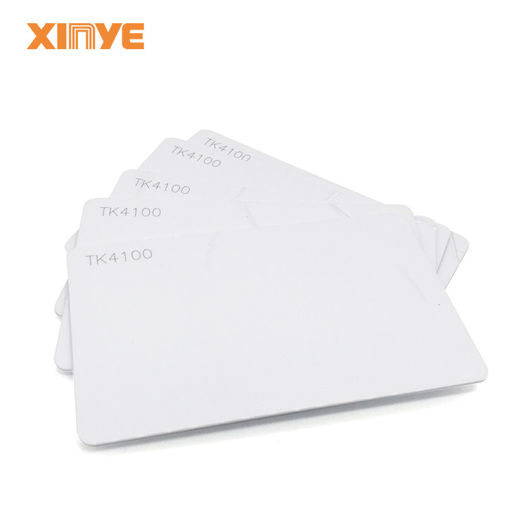 Free sample custom PET PVC  rfid em4100 tk4100 4428 chip 125Khz blank access control contactless card