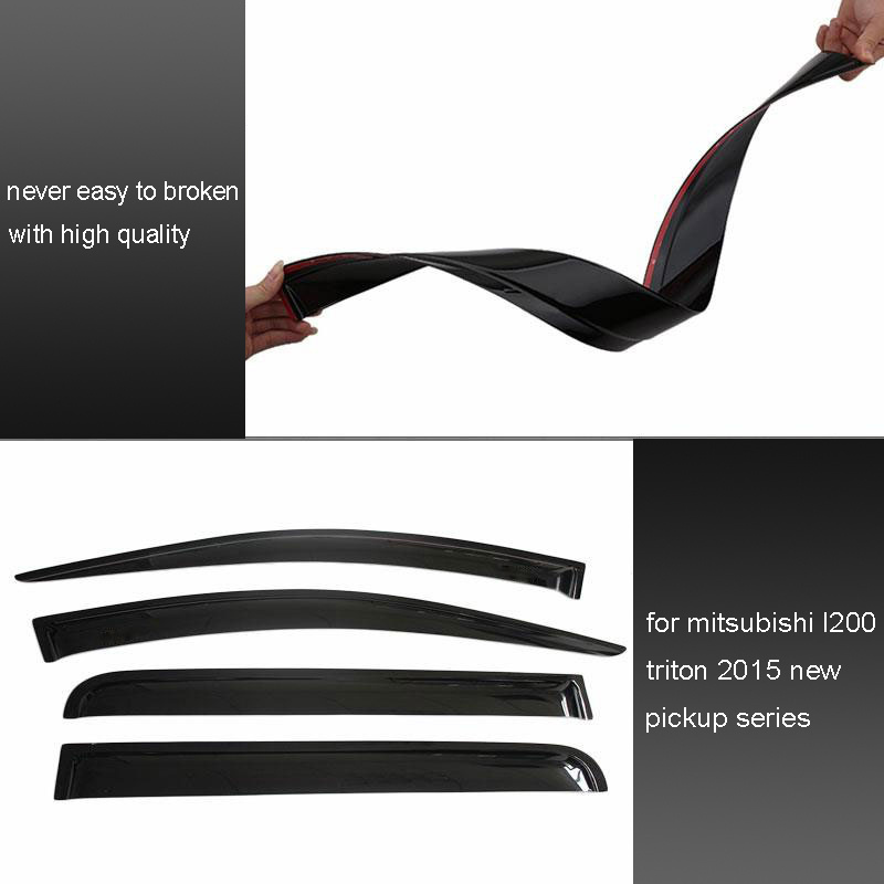 High Quality Useful ABS Plastic Gloss Car Window Visor Car Door Visors for MITSUBISHI TRITON L200 2015-2021