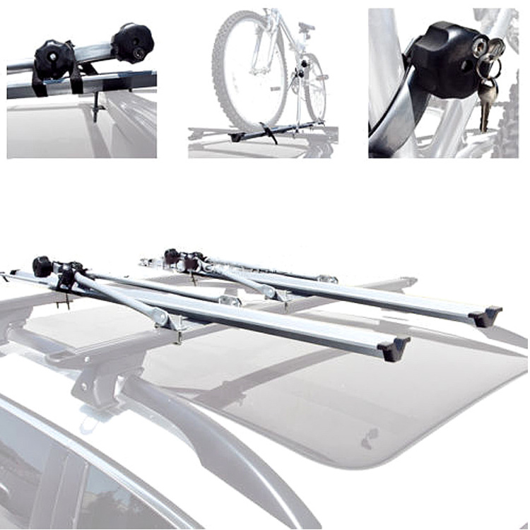 Hight Quality Hot sale Wholesale Portable Foldable Durable Aluminum Car Roof Bicycle Rack Bike Rack for Car SUV  Pickup