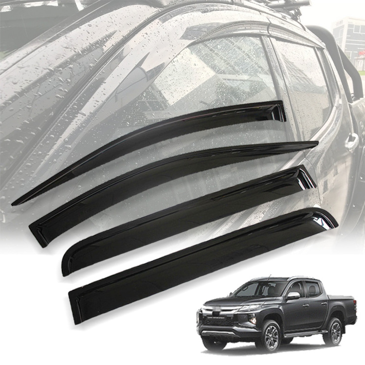 High Quality Useful ABS Plastic Gloss Car Window Visor Car Door Visors for MITSUBISHI TRITON L200 2015-2021