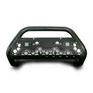 Black Steel Nudge Bar With LED / Skid Plate For Pickup Truck