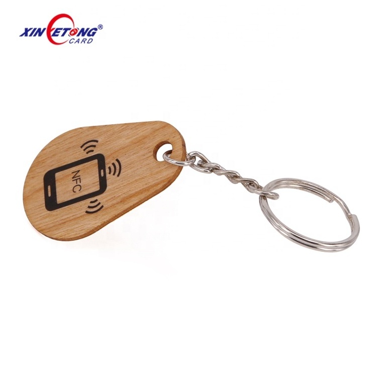 Rfid Wood  Keyfob Trust proximity 13.56mhz/125khz HF/UHF ,Custom Magnetic Programmable NFC Rfid Key Fob