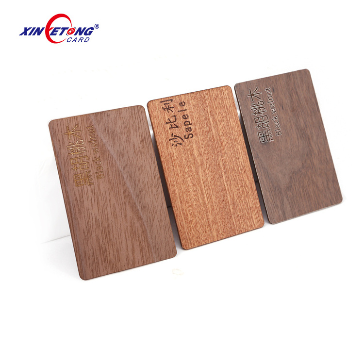 13.56Mhz Cr80 Rfid  Blank Wooden  Contactless Nfc Business Card