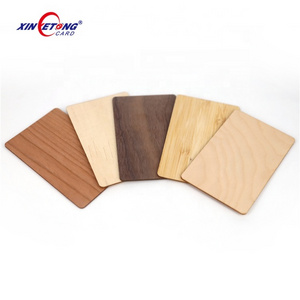 13.56Mhz Cr80 Rfid  Blank Wooden  Contactless Nfc Business Card