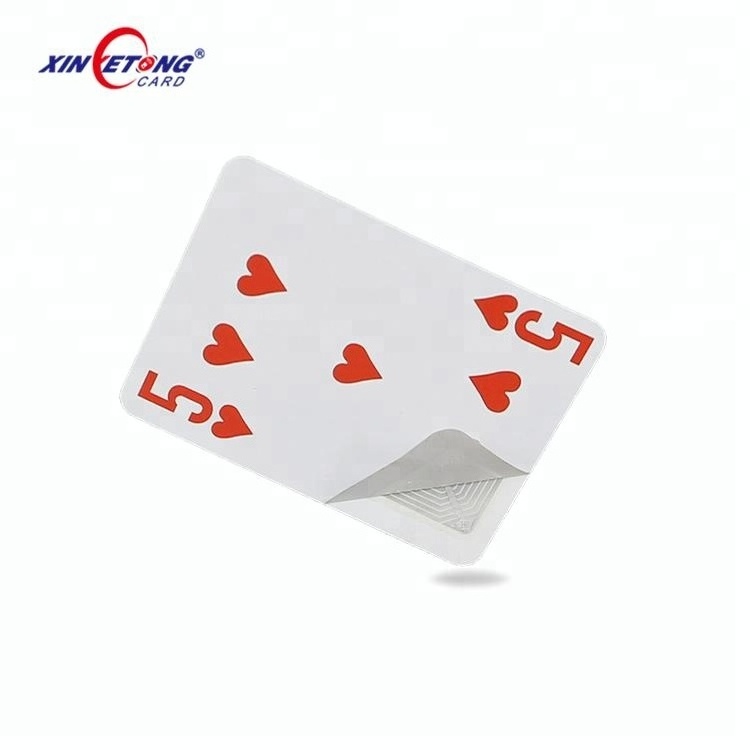 Very thin card Custom RFID playing card poker card with contactless rfid chip for game