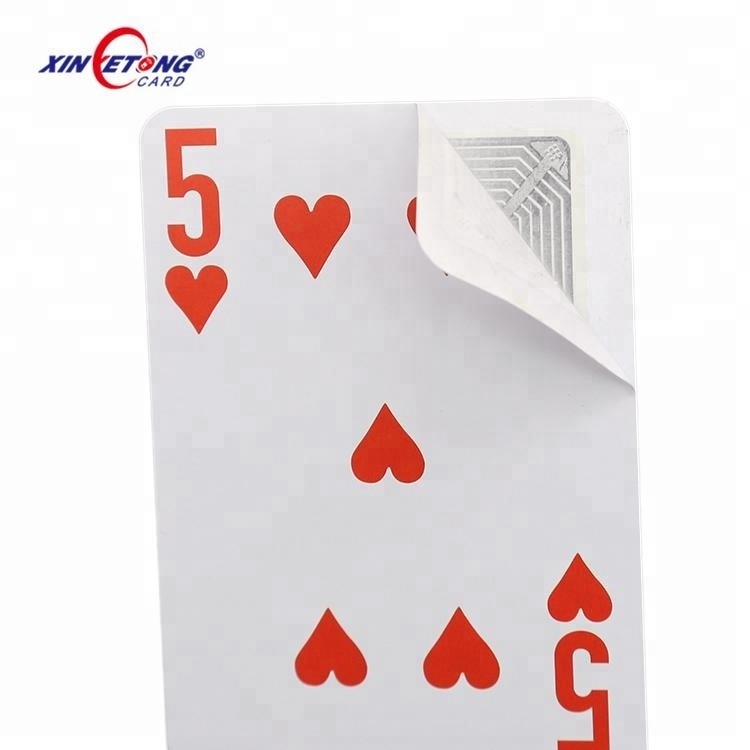 Very thin card Custom RFID playing card poker card with contactless rfid chip for game