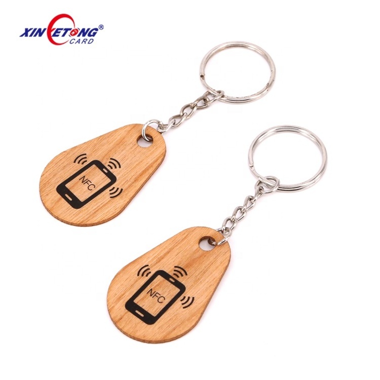 Rfid Wood  Keyfob Trust proximity 13.56mhz/125khz HF/UHF ,Custom Magnetic Programmable NFC Rfid Key Fob