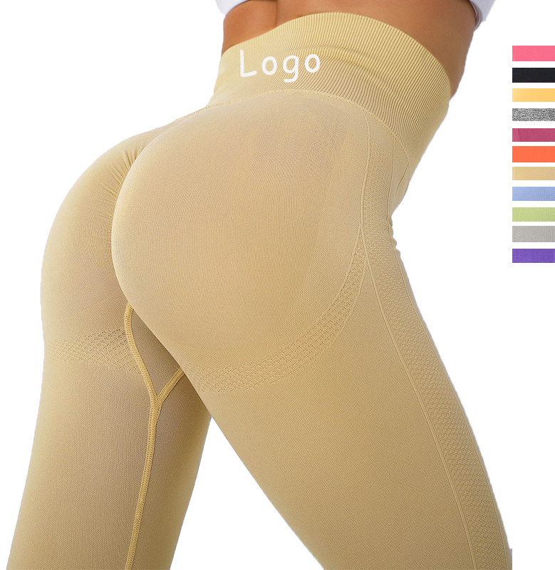 Dropshipping Seamless Yoga Leggings For Women Scrunch Butt Tights High Waist Yoga Pants Women Pants