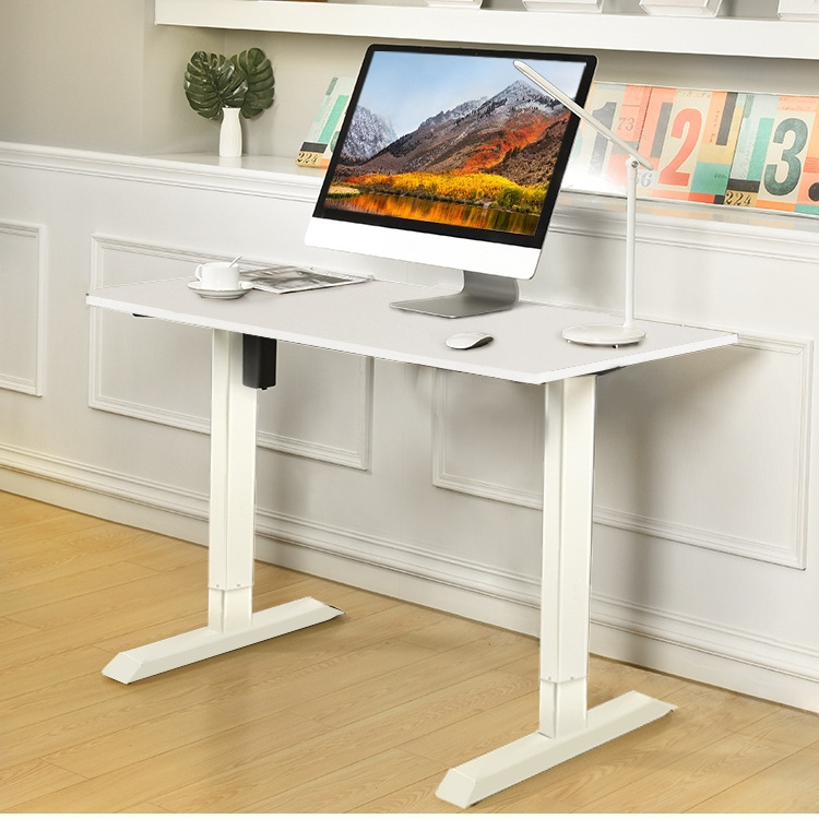 ZGO Ergonomic Single Motor Electric 2 Leg Height Adjustable Standing Desk Laptop Table Frame For Work