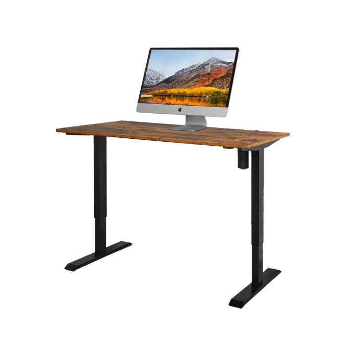 ZGO Electric Adjustable Height Desk Office Home Computer Desk Frame Single Motor Standing Desk