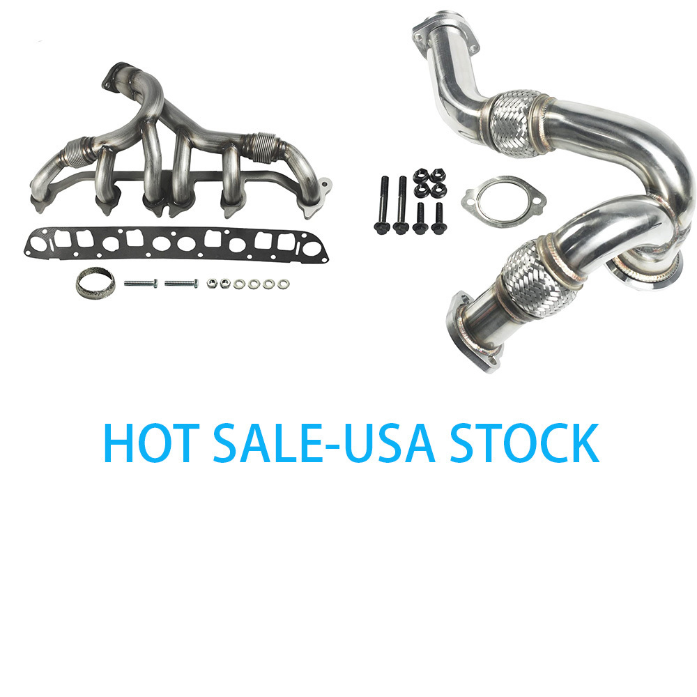 Exhaust Manifold Gasket Kit Stainless Steel Downpipe Exhaust for 2008-2018 Nissan 370z Infiniti G37