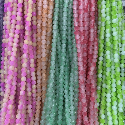 Factory Colorful Crystal Glass Beads 8mm Crystal Loose Glass Beads For Diy Jewelry Making Supplies