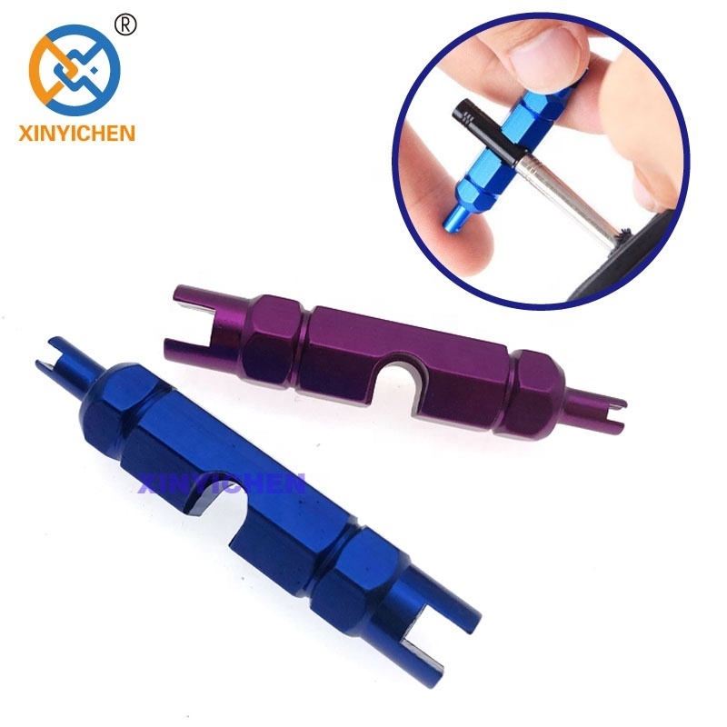 Hand Tool Tire Valve Core Removal Tool Nozzle Repair Kits Multifunction Cuboid Double Head Wrench Portable