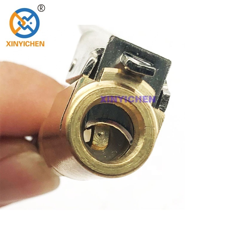 6mm 8mm tire valve inflation brass air chuck with clip, tire chuck hose end with for hose repair