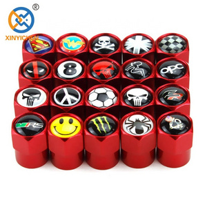 Color metal Tire Valve Caps Car motorcycle bike Valve Stem Covers custom logo Wheel Rim Valve caps