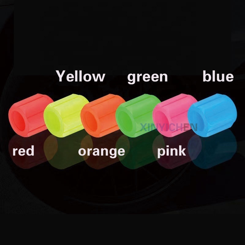 Universal Motorcycle Car Wheel Dust Cap Auto Glow Tyre Stem Air Valve Cover Light Autoluminescence Car Tire valve Cap