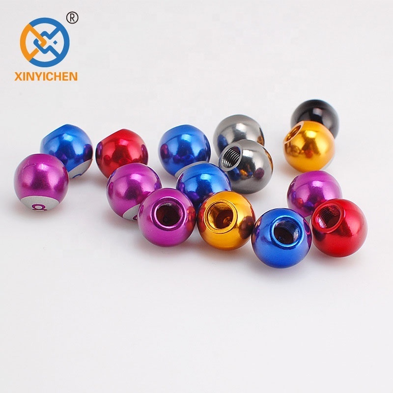 4Pcs pool 8 Billiard Ball Universal Wheel Car truck bike  tire titanium plastic air valve stem caps