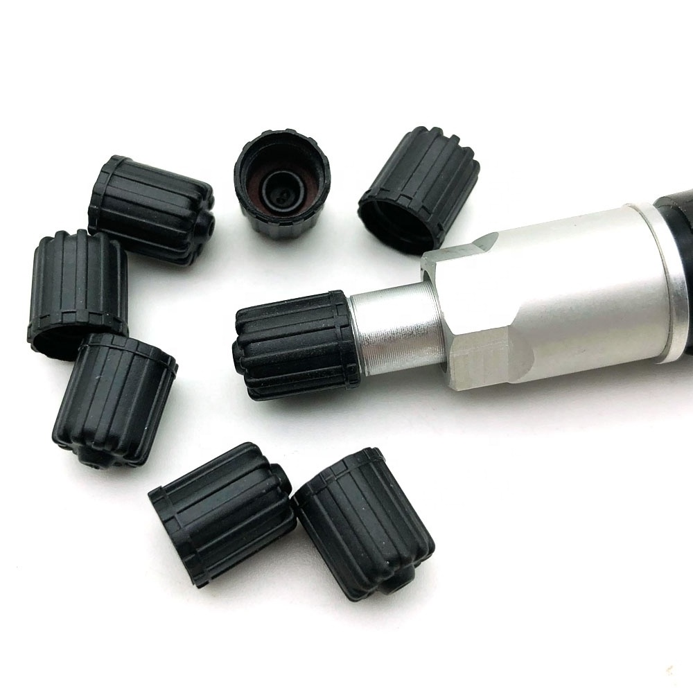 Gray Plastic rubber Tire Valve Stem Caps TPMS Tire Cap