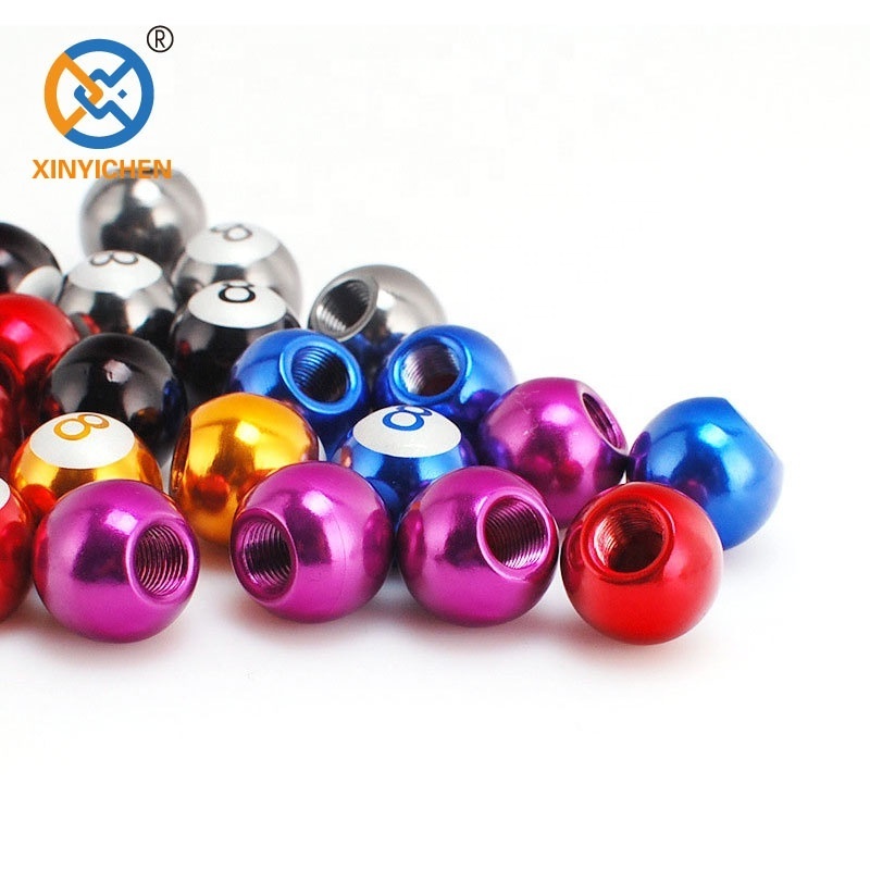 4Pcs pool 8 Billiard Ball Universal Wheel Car truck bike  tire titanium plastic air valve stem caps