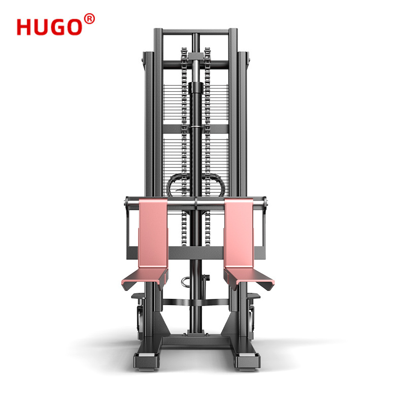 shipping container lifting 3.5 m 1 ton manual pallet stacker lifter forklift 500kg hand stacker