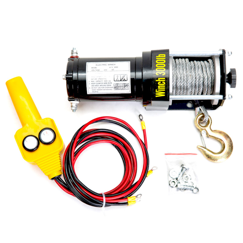 Dc 12V 24V Electric Mini  Cable Pulling Winch 12000Lbs 10 Ton 1000 Kg With Remote Control