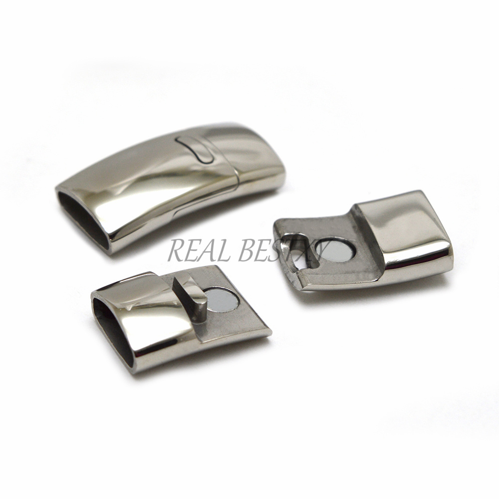 Engrave Logo  HOLE SIZE:12*4mm Stainless Steel Clasp Rectangle Bracelet  Clasps DIY Jewelry Making Part Supply