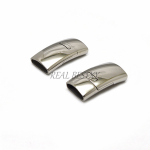 Engrave Logo  HOLE SIZE:12*4mm Stainless Steel Clasp Rectangle Bracelet  Clasps DIY Jewelry Making Part Supply