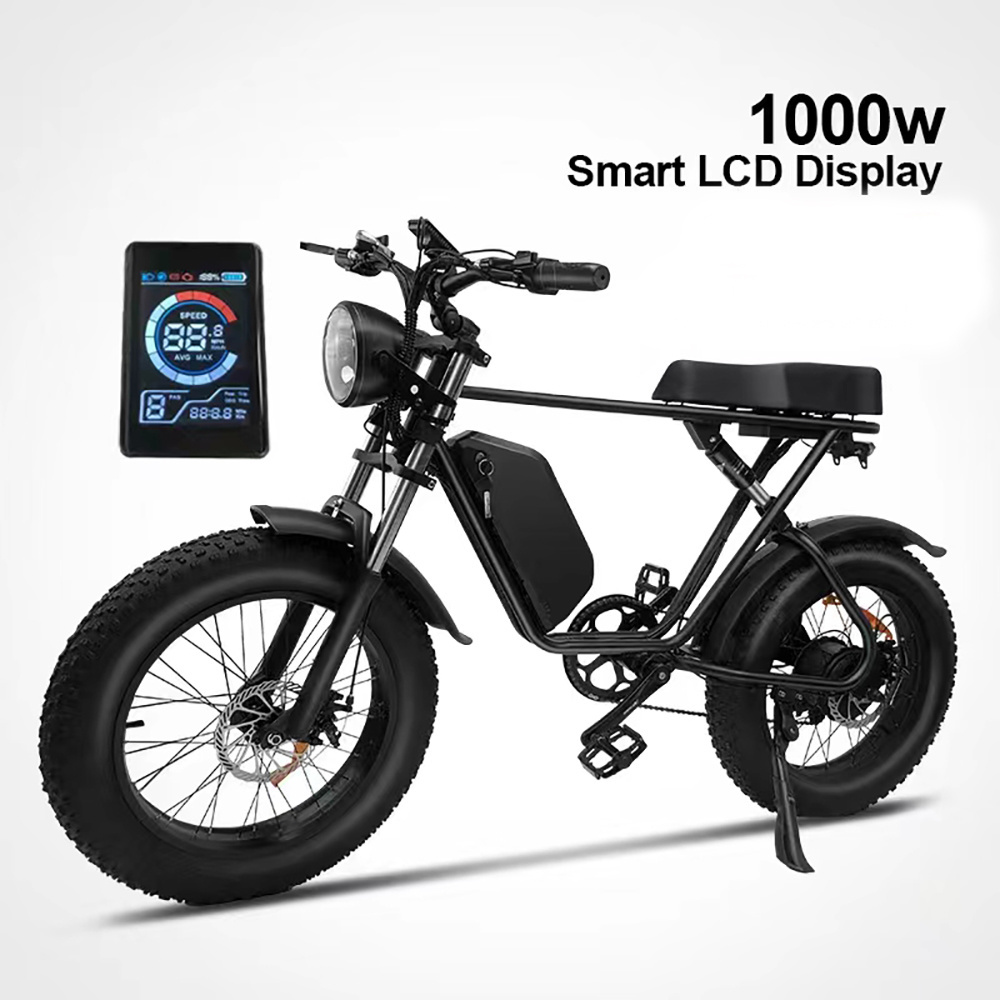 Eu Warehouse Cheap Adult 48v 18ah 1000w Folding Electric Bike /fat Tire Electric Bicycle / Moped With Pedal Drop Shipping Ebike