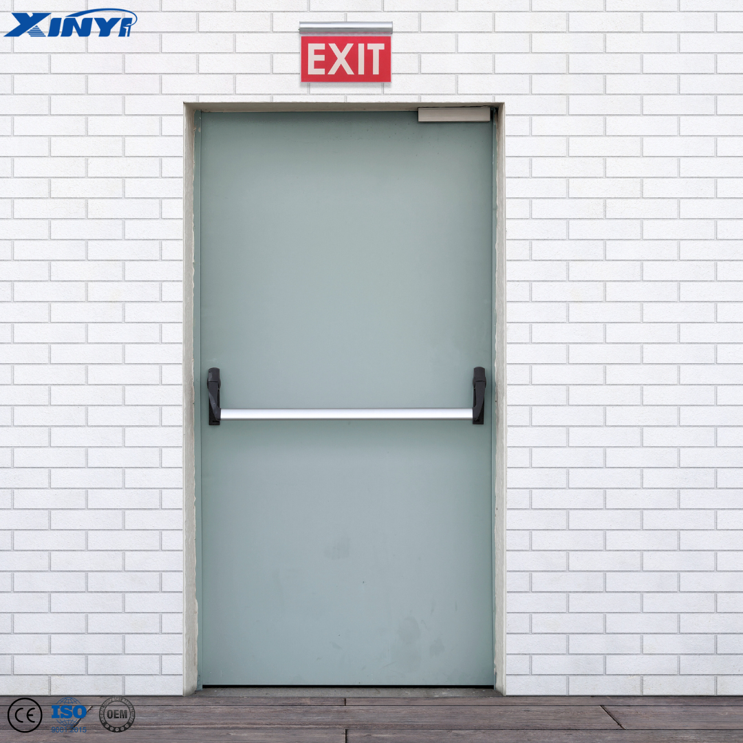 Exit Emergency Exterior Commercial Building Hotel Metal Fireproof Fire Rated Door With Panic Bar