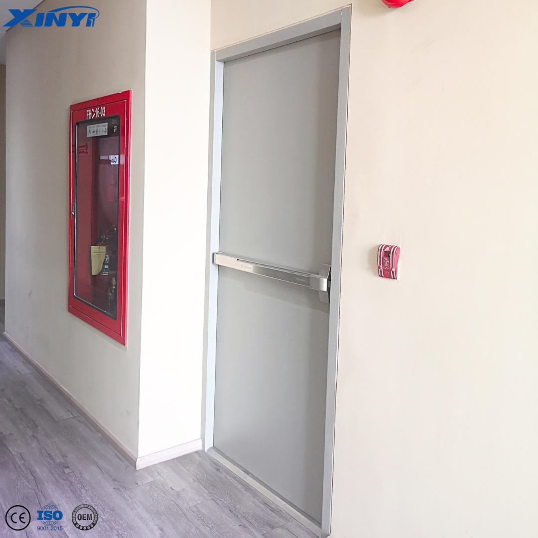 Exit Emergency Exterior Commercial Building Hotel Metal Fireproof Fire Rated Door With Panic Bar