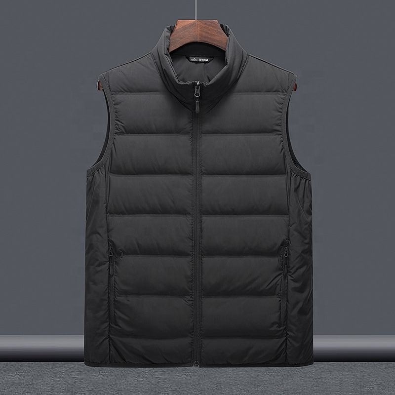 2024 white duck down American winter vest down vest for men and women thickened stand collar down jacket