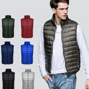 2024 white duck down American winter vest down vest for men and women thickened stand collar down jacket